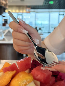 1pcs/2pcs Stainless Steel Salad Forks 304 Stainless Steel SporkFork Reusable Fruit Appetizer Dessert Forks for Household Use