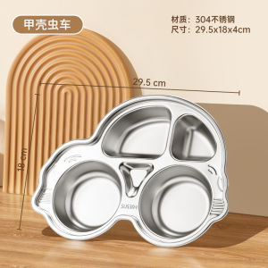 Baby Silicone Plate Durable Suction Cup Integrated Child Feeding Utensils Set Meal Time Spoon Dishware for Toddlers And Kids