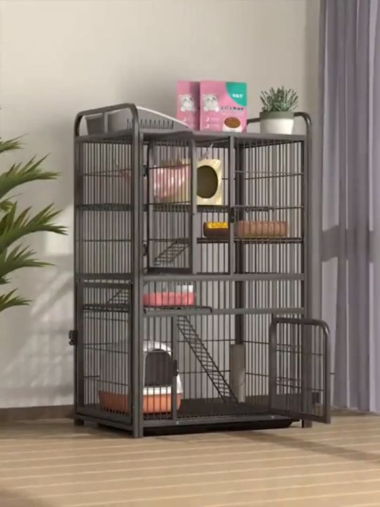 Cat Cage Large Sangkar Kucing Besar 2 Tingkat 4 Level Pets Cages Cat ...