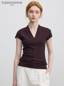 Áo Thun Slim Fit Cổ V Chất Lụa Mát