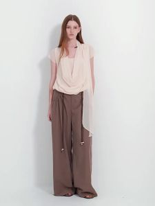 CHACHASTU | Áo Blouse Mỏng Xem Thấu với Tay Voan
