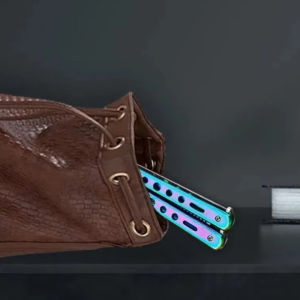 หวีพับได้ มีดผีเสื้อสแตนเลส อุปกรณ์จัดแต่งทรงผม หนวดหวี ร้านเสริมสวยแปรงหนวด