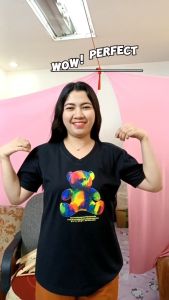 High quality cotton anime v neck t shirt for women plus size ZGV020