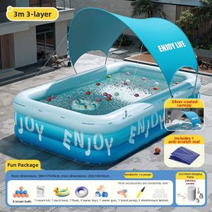 GWYNET | Outdoor Large Family Inflatable Swimming Pool
