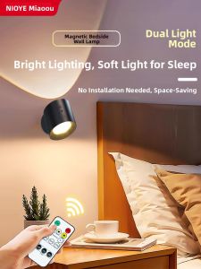 NIOYE | Wireless Magnetic Wall Lamp with Remote Control and No Drilling