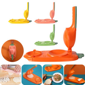 EG【Ready Stock】2 in 1 Dumpling Maker Manual Dough Presser Dumpling Wrapper Mold Dough Pressing Tool Kitchen Pastry Jiaozi Baking Tool