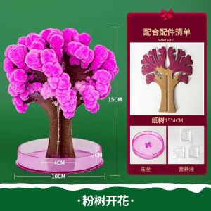 Magic Christmas Tree DIY Paper Flowering Toy Material Pack Water Crystallization Desktop Decoration Childrens Gift