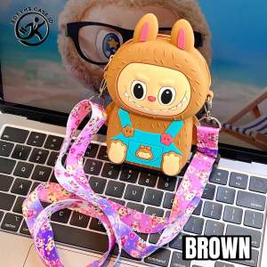 Tas Selempang Boneka LABUBU / Sling Bag Anak Jelly Rubber Karakter Lucu Labubu Anak Laki Laki Dan Perempuan
