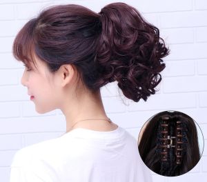 Tóc giả ngoạm ngắn 25cm 😍FREESHIP😍 ngoạm xoăn ngắn tóc giả ngoạm xoăn ngắn quặm tóc giả nữ