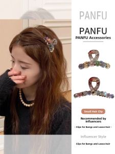 Colorful Rhinestone Side Hair Clip Womens Stylish New 2025 Fashion Sensation Korean Style Hair Accessories Hair Grips