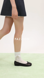 PAZZION 0529-30 Atomic Heart & Pearl Charm Bow Flats