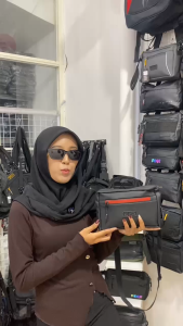 Tas Pria Sling Bag Clucth PEGE Callan Exclusive Black Hand Bag 3in1 Waterproof Antiair - PG 9130