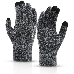 Winter Gloves for Men Women Touch Screen Gloves Upgraded Thicken Anti-Slip Silicone Gel Thermal Soft Knit Lining