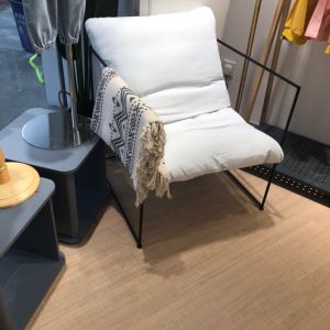 Onee Road Nordic Single Sofa Living Room Simple Style Furniture Iron Studio Detachable Washable Cotton Linen Couch