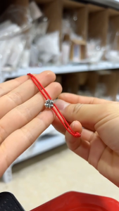Four Leaf Clover Bracelet Handmade Double-Layer Small Lucky Red String Bracelet Lucky Charm Adjustable Couple Wristband