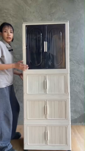 ตู้เสื้อผ้าพร้อมลิ้นชัก รหัส RDY601-3  ตู้เก็บเสื้อผ้า ตู้เก็บของพลาสติก  ตู้แบบประตูเปิดปิดได้ ลิ้นชักเก็บเสื้อผ้า ตู้เก็บของ