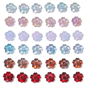 DIY - Charm mai 5 cánh làm từ Acrylic nhiều màu sắc có lỗ (14mm) tự làm bằng hạt cườm phụ kiện trang sức bán sỉ
