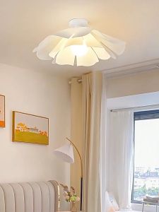 Flower Ceiling Light Modern Tri-Color Pendant Lights Retractable Hanging lamp Chandelier Acrylic Lampshade for Living Dining kids Room Bedroom Balcony Study Aisle lighting