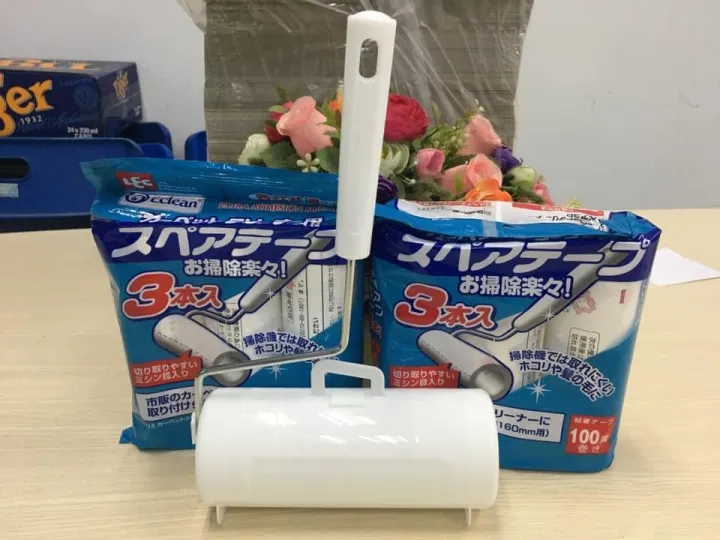 [HÀNG CHÍNH HÃNG] Bộ Cây lăn tóc, lăn bụi + 3 cuộn Lăn bụi đa năng, lăn ...