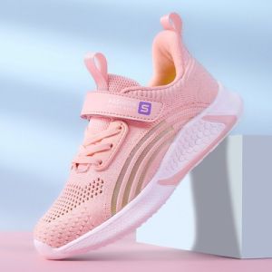 Princess Style Breathable Mesh Girls Shoes Spring Autumn Childrens Sports Sneakers Comfortable Casual Footwear for Girls