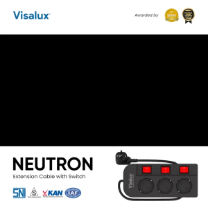 Visalux Kabel Extension Neutron - 4L (Stop Kontak Colokan 4 Lubang) (NEU-VEK5204E-2m)