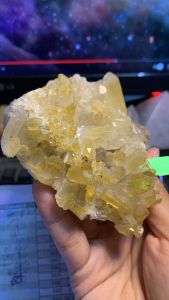 Đá thạch Anh vàng Citrine thanh tẩy thiền định tarot cực mạnh Clear Quartz Natural 372