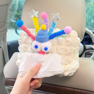 Creative Cute Car Mounted Paper Towel Holder Hanging Style Automobile Essential Decoration Accessories Joycs ZZDFX-9.19