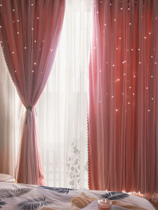 Thickened Light Blocking Curtain Hooks Style Bedroom Simple No Punching Installation Sun Protection Heat Insulation New Model 2025