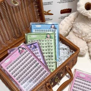 Gegebear Glue Free False Eyelashes Sunflower Natural Transparent Spicy Girl Thick And Lazy Segmented And Distinct Eyelashes