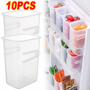 10Pcs Fridge Organizer Food Fresh Storage Box Refrigerator Side Door Case Vegetable Fruit Spice Organizer Kitchen Accessories