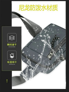 Abrasion Resistant Nylon Men Small Size Chest Bag Single Layer Mobile Phone Bag Fashion Tide Shoulder Messenger Bag Multifunctional Sports Backpack
