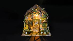 Doll House Kit Mini DIY Flower House Handmade 3D Puzzle Assembly Building Toys Home Bedroom Decoration With Furniture DollHouses