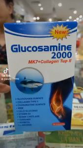 2 hộp Bổ khớp Glucosamin 2000 Collagen tuýp II và MK7 - Giúp giảm khô cứng khớp  giúp khớp hoạt động linh hoạt tăng chất nhờn cho khớp - Hộp 60 V