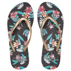 Dép Nữ ROXY Mùa Hè 2025 Dép Đế Bằng EVA Chống Trượt Chống Thấm Nước Họa Tiết Hoa Nhựa Thoải Mái Cho Trẻ Em Và Thanh Thiếu Niên