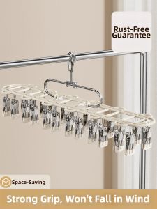 SIVASS | Multifunctional Sock Clip Drying Rack Stainless Steel