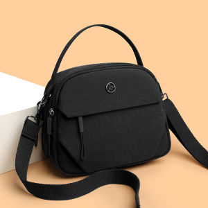 Lightweight Nylon Casual Crossbody Bag for Women Mobile Phone Coin Pocket Fashionable Korean Style Single Shoulder Handbag