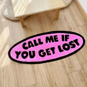 VIKAMA funny creative fun pink letter floor mat bedroom bedside carpet decoration dressing room decoration carpet