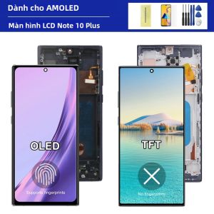 Màn Hình Samsung Note 10 Plus AMOLED/TFT LCD Kèm Khung Hỗ Trợ Cảm Ứng Tương Thích Với N975F Kèm Bút S Pen