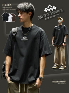 Áo Thun Cotton Tay Ngắn Cổ Tròn in Chữ Mỹ Mùa Hè Mới Cho Nam Dáng Rộng Thương Hiệu Hợp Thời Trang Chất Liệu Cotton Nguyên Chất