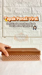 TEPAK PENSIL VIRAL - Pencil Case / Kotak Penyimpanan Barang / Box Keranjang Serbaguna Plastik