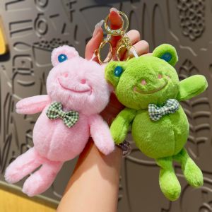 Adorable Plush Frog Keychain Couple Gifts Miniature Doll Pendant Student Bag Decorations Creative Gift Ideas Cartoon Series