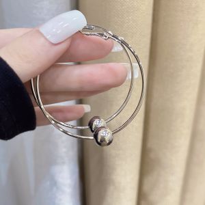 Street Style Large Circular Hoop Earrings Hip Hop Dance Harajuku Fashion Alloy Geometric Pattern Womens Fresh out Jewelry