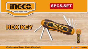 INGCO 8-IN-1 FOLDING KEY SET | HEX BALL POINT HEX & TORX KEY | HHK14081 HHK14082 HHK14083