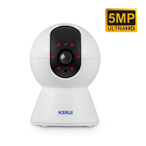 Camera IP Thông Minh WiFi KERUI 5MP 4K Tích Hợp AI Phát Hiện Chuyển Động Người Tầm Nhìn Ban Đêm Giám Sát An Ninh Trong Nhà Mini Màu Trắng