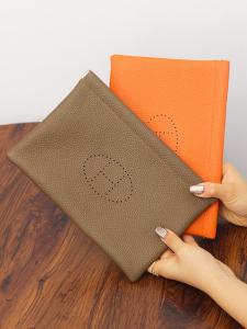 H-Home Genuine Leather Multicolor Cosmetic Bag Storage Wallet Red Envelope Coin Purse Head Layer Cowhide Litchi Pattern