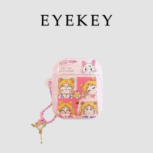Eyekey Silicone Protective Case for AirPods pro And 4 Wireless Bluetooth Earphones Cute Anime Cartoon Sailor Girl Design  Accessory