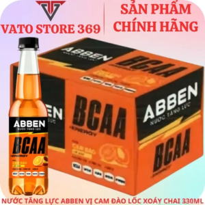 Nước tăng lực ABBEN vị cam đào lốc xoáy chai 330ml