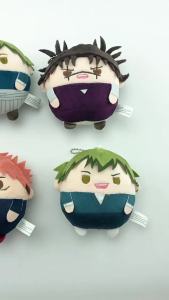 Bandai | New 10cm Jujutsu Kaisen Round Plush Keychain Yuji Megumi Choso Yuta Anime Fluffy Stuffed Doll Bag Pendant Fans Gift