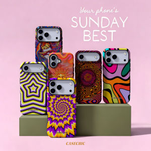 Potdemiel | Psychedelic Spin For 2 in 1 Flower Case For iPhone 17 16 15 14 13 Pro Max Luxury Phone Cover CaseChic