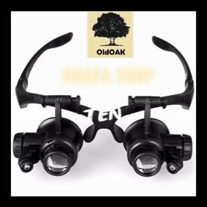 PROMO ZEAST Kacamata Pembesar Untuk Zoom Service Membaca 25x Magnifier dengan 2 LED